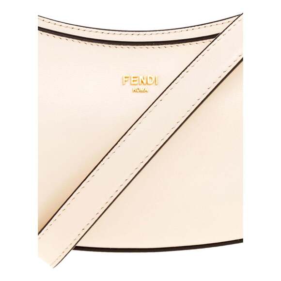 Fendi O'Lock Swing Ivory Calfskin Leather Shoulder
